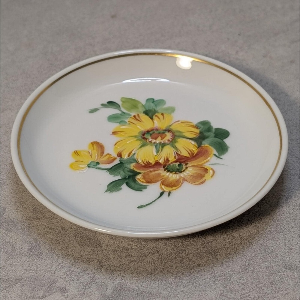VTG Vista Alegre Portugal Hand Painted Porcelain Dish Aula de Pintura OOAK
